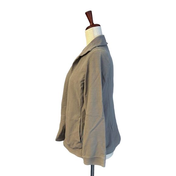 Eileen Fisher Jacket Size Small Women's Gray Collared Open Front Knit Cardigan - Picture 4 of 10